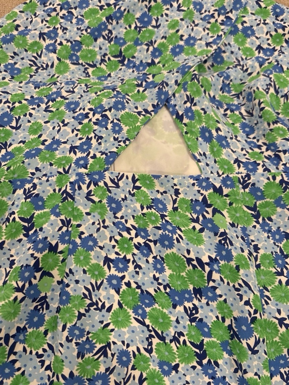 Selfie Leslie Blue and Green Floral Mini Dress - Picture 2 of 4